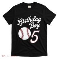 5 Years Old Baseball Themed 5th Birthday Party Sports T-Shirt thumb 0