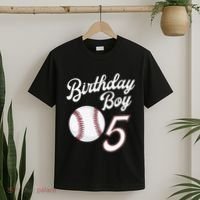 5 Years Old Baseball Themed 5th Birthday Party Sports T-Shirt thumb 2