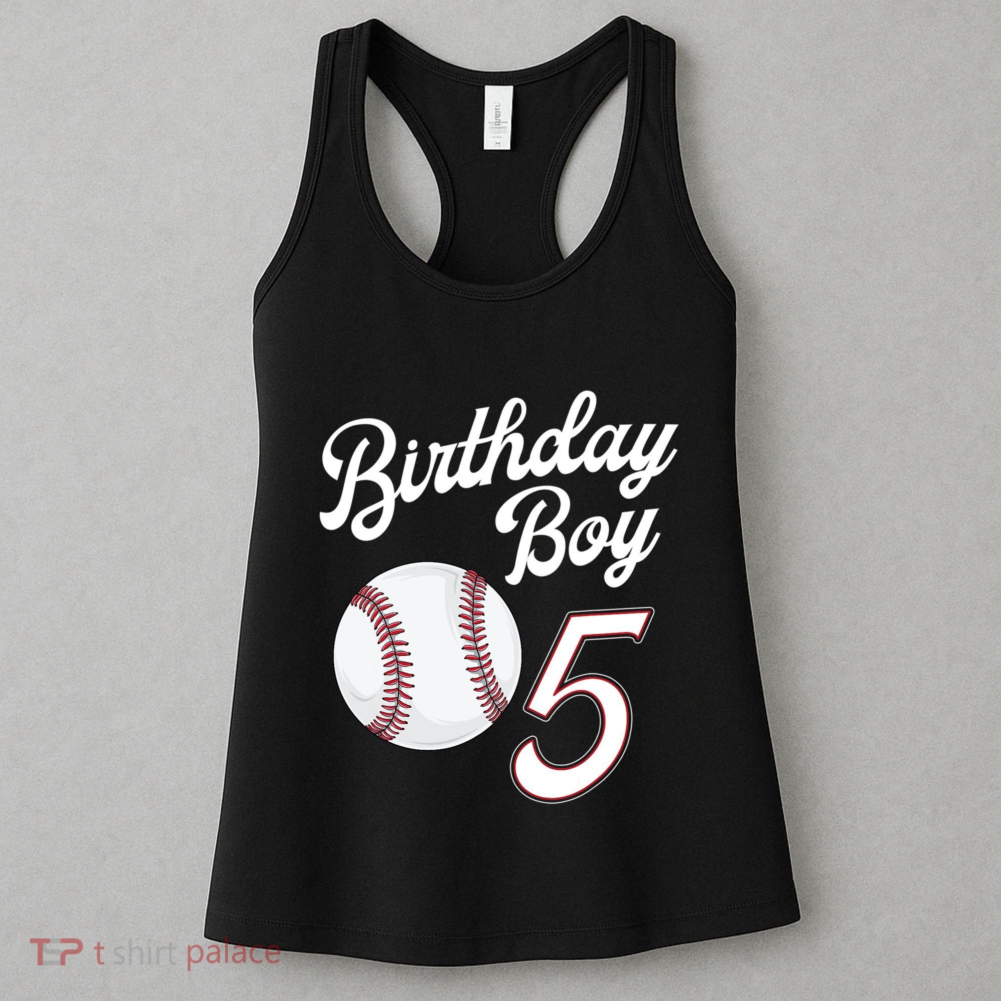 5 Years Old Baseball Themed 5th Birthday Party Sports Women's Tank Top