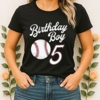 5 Years Old Baseball Themed 5th Birthday Party Sports Women's T-Shirt thumb 2