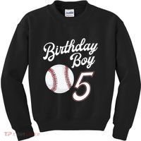 5 Years Old Baseball Themed 5th Birthday Party Sports Kids Sweatshirt thumb 0
