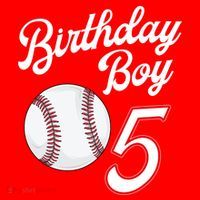 5 Years Old Baseball Themed 5th Birthday Party Sports Santa Hat thumb 1