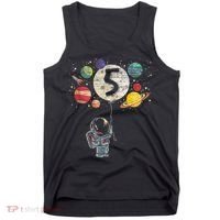 5 Years Old Birthday Boy Gifts Astronaut 5th Birthday Tank Top thumb 0