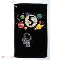 5 Years Old Birthday Boy Gifts Astronaut 5th Birthday Golf Towel thumb 0