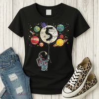 5 Years Old Birthday Boy Gifts Astronaut 5th Birthday Women's T-Shirt thumb 3