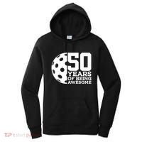 50 Years Of Being Awesome Pickleball 50th Birthday Gift Women's Hoodie thumb 0
