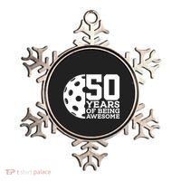 50 Years Of Being Awesome Pickleball 50th Birthday Gift Ornament thumb 0