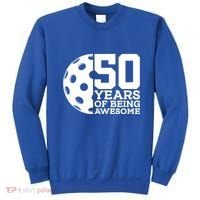 50 Years Of Being Awesome Pickleball 50th Birthday Gift Sweatshirt thumb 0