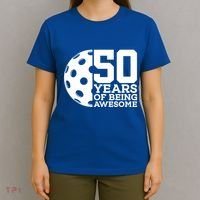 50 Years Of Being Awesome Pickleball 50th Birthday Gift T-Shirt thumb 4