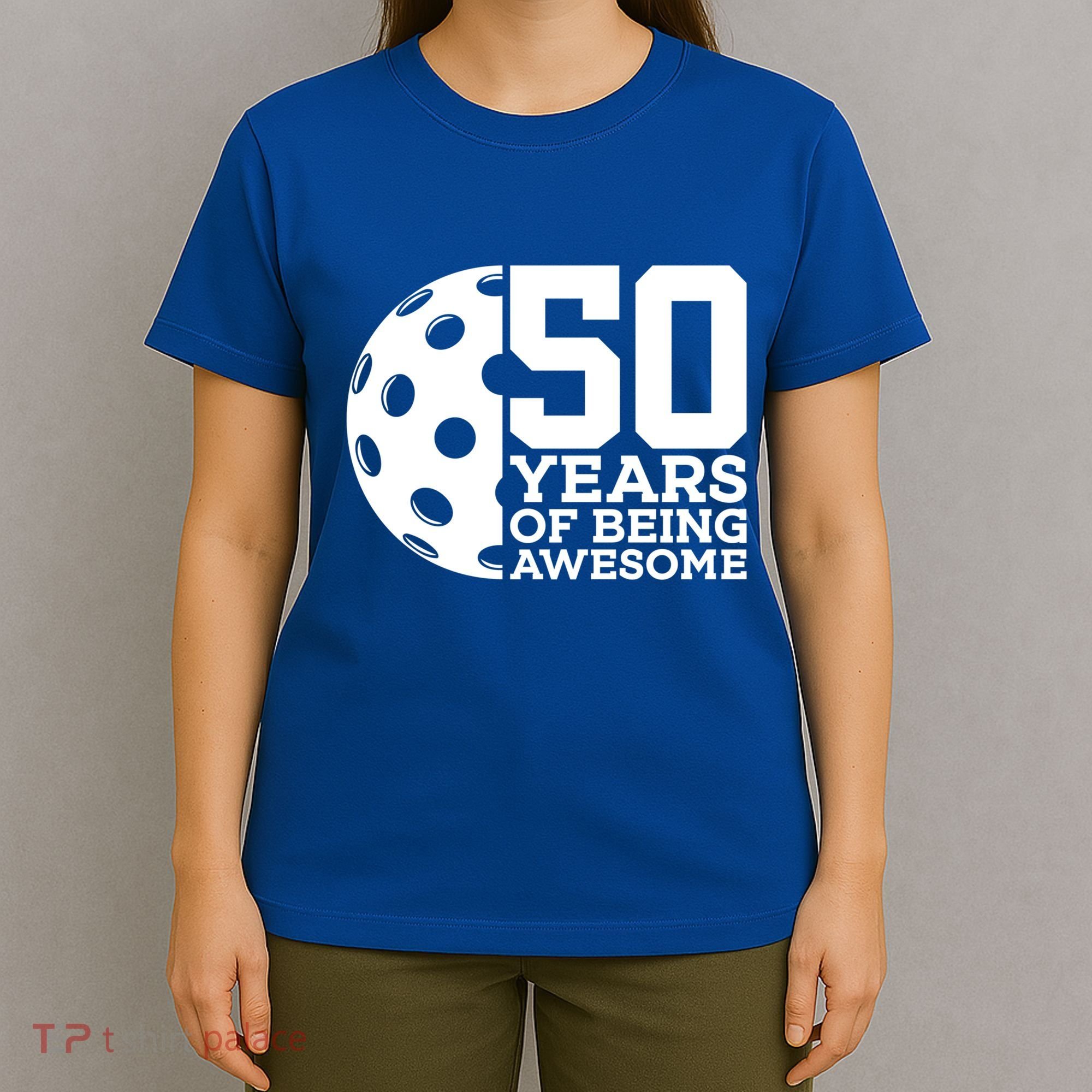 50 Years Of Being Awesome Pickleball 50th Birthday Gift T-Shirt