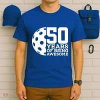 50 Years Of Being Awesome Pickleball 50th Birthday Gift T-Shirt thumb 6