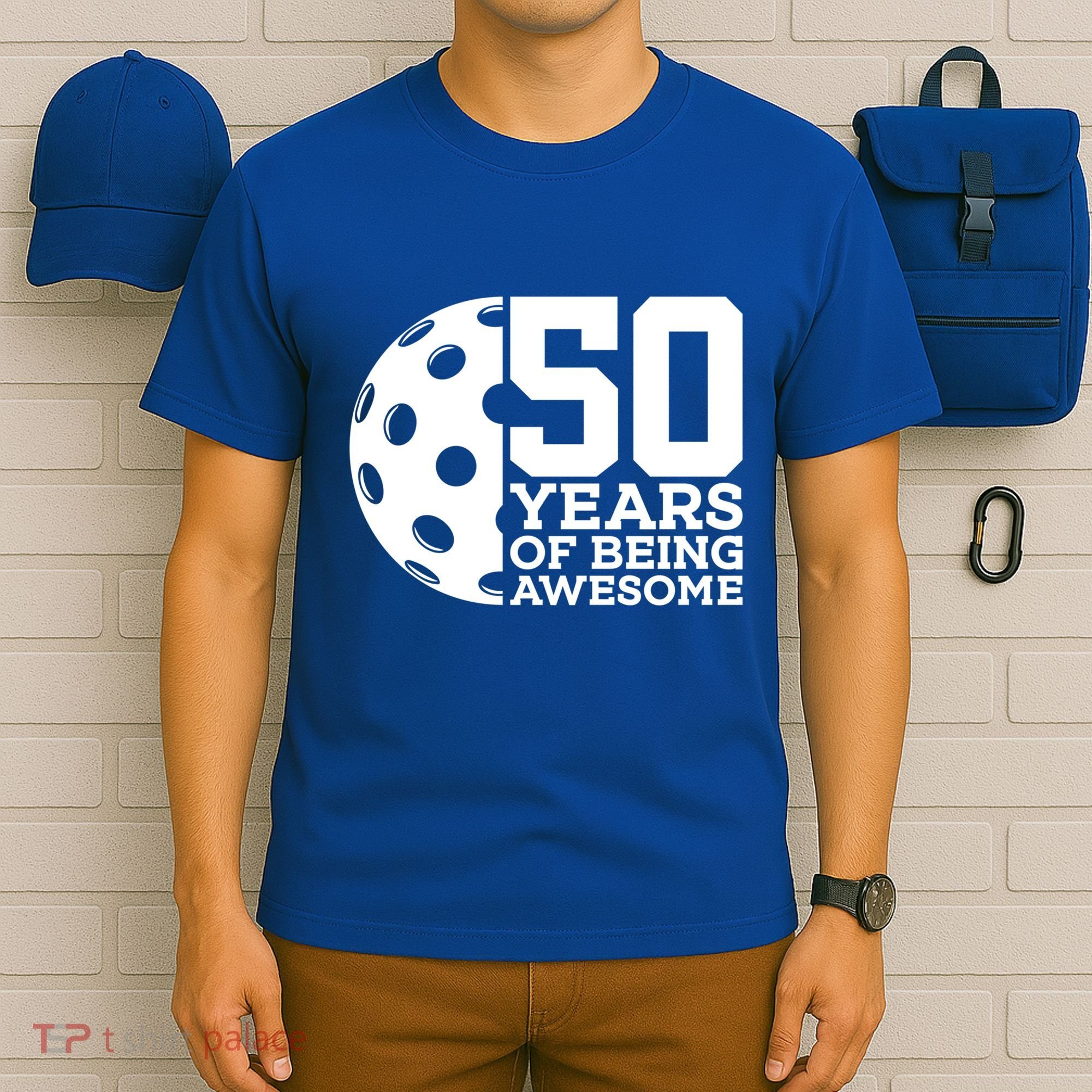 50 Years Of Being Awesome Pickleball 50th Birthday Gift T-Shirt