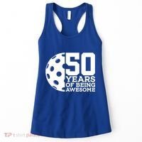 50 Years Of Being Awesome Pickleball 50th Birthday Gift Women's Tank Top thumb 0
