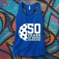 50 Years Of Being Awesome Pickleball 50th Birthday Gift Women's Tank Top thumb 3