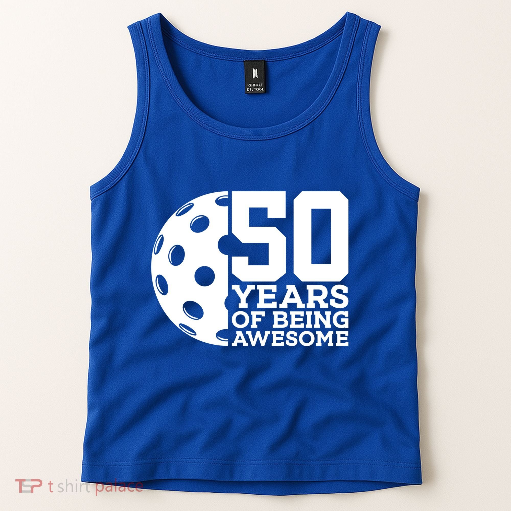 50 Years Of Being Awesome Pickleball 50th Birthday Gift Tank Top