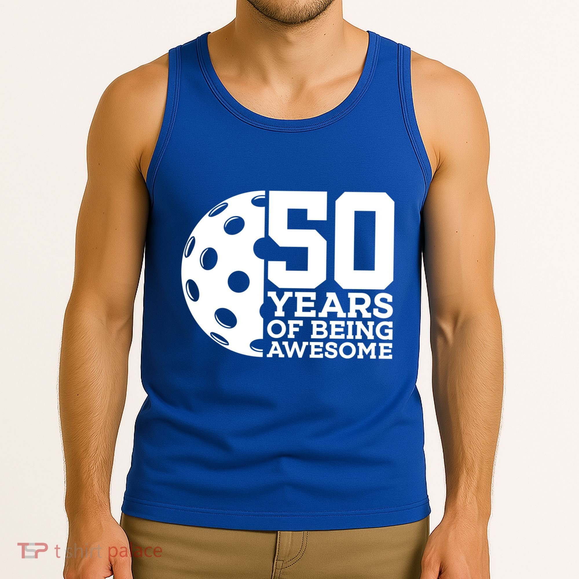 50 Years Of Being Awesome Pickleball 50th Birthday Gift Tank Top