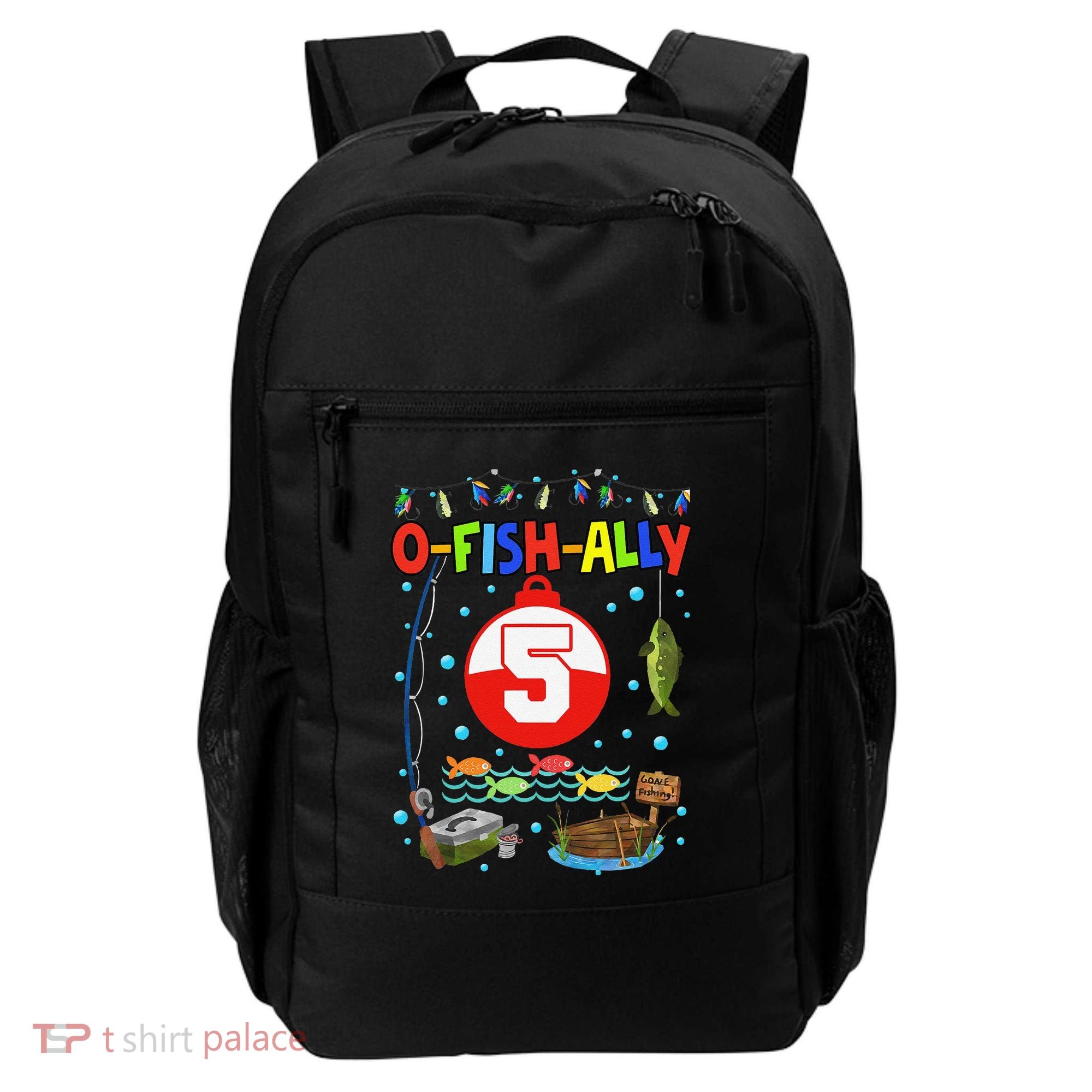 5 Year Old Fishing 5th Birthday Boy Bday Party Decorations Backpack