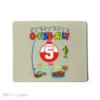 5 Year Old Fishing 5th Birthday Boy Bday Party Decorations Mousepad thumb 0