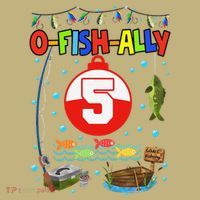 5 Year Old Fishing 5th Birthday Boy Bday Party Decorations Kids T-Shirt thumb 2