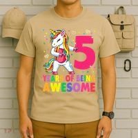 5 Years Old Unicorn Flossing 5th Birthday Girl Unicorn Party T-Shirt thumb 6