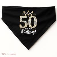 50 years old It's my Birthday Wo 50th Birthday USA-Made Doggie Bandana thumb 0