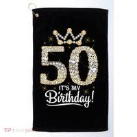 50 years old It's my Birthday Wo 50th Birthday Golf Towel thumb 0