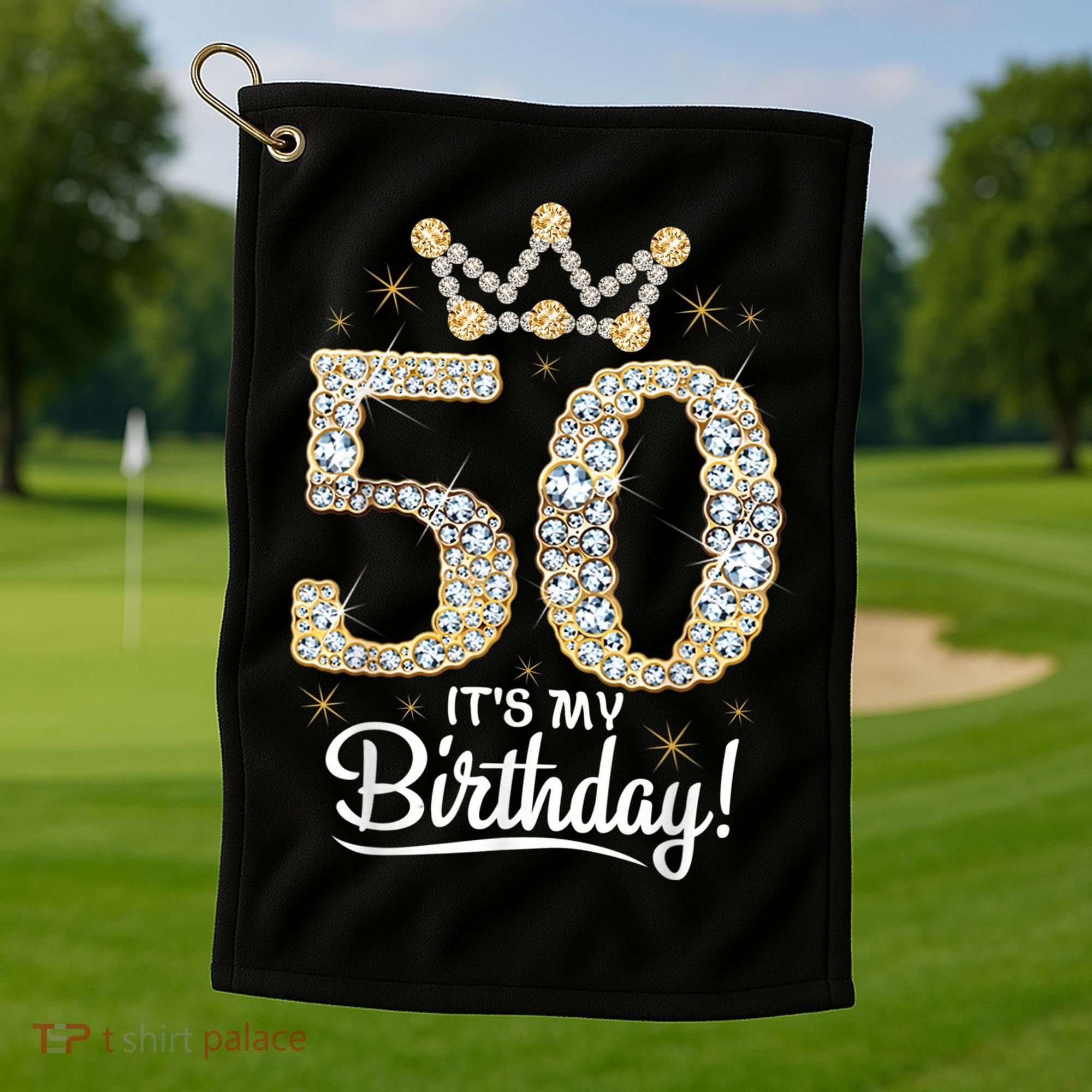 50 years old It's my Birthday Wo 50th Birthday Golf Towel