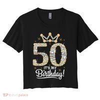 50 years old It's my Birthday Wo 50th Birthday Women's Crop Top Tee thumb 0