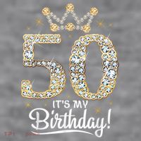 50 years old It's my Birthday Wo 50th Birthday Women's Racerback Cropped Tank thumb 2