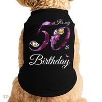 50 Year Old Shirt Floral 1973 It's My 50th Birthday Gift Doggie Tank thumb 0