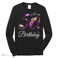 50 Year Old Shirt Floral 1973 It's My 50th Birthday Gift Long Sleeve Shirt thumb 0