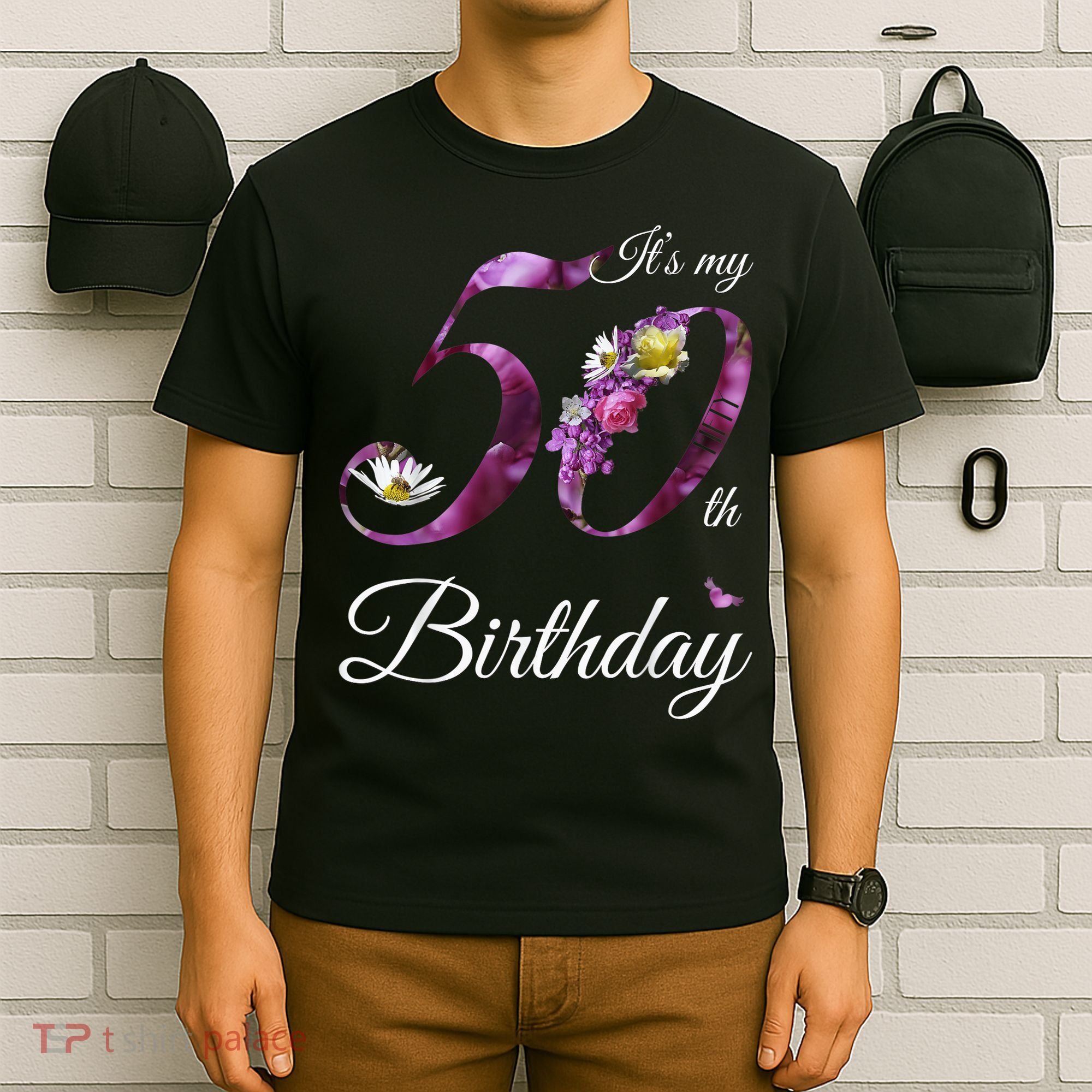 50 Year Old Shirt Floral 1973 It's My 50th Birthday Gift T-Shirt
