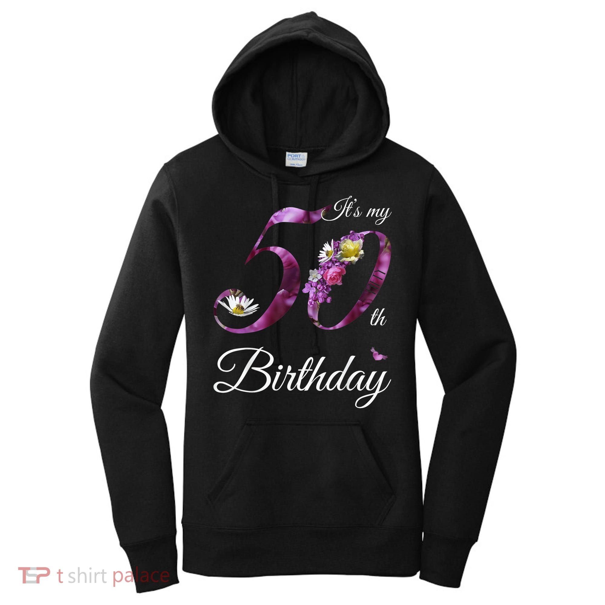 50 Year Old Shirt Floral 1973 It's My 50th Birthday Gift Women's Hoodie