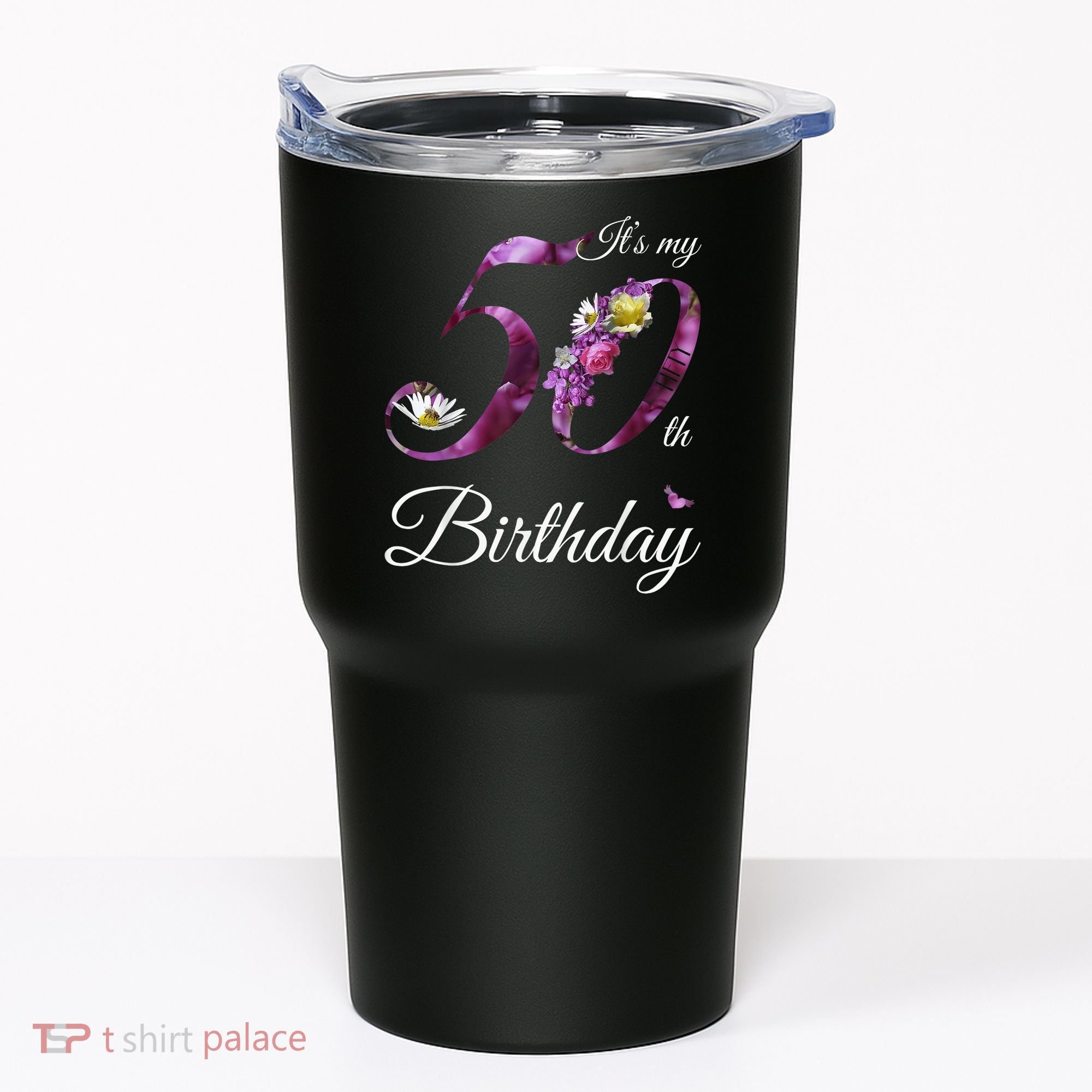 50 Year Old Shirt Floral 1973 It's My 50th Birthday Gift Tumbler