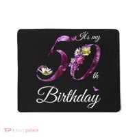 50 Year Old Shirt Floral 1973 It's My 50th Birthday Gift Mousepad thumb 0
