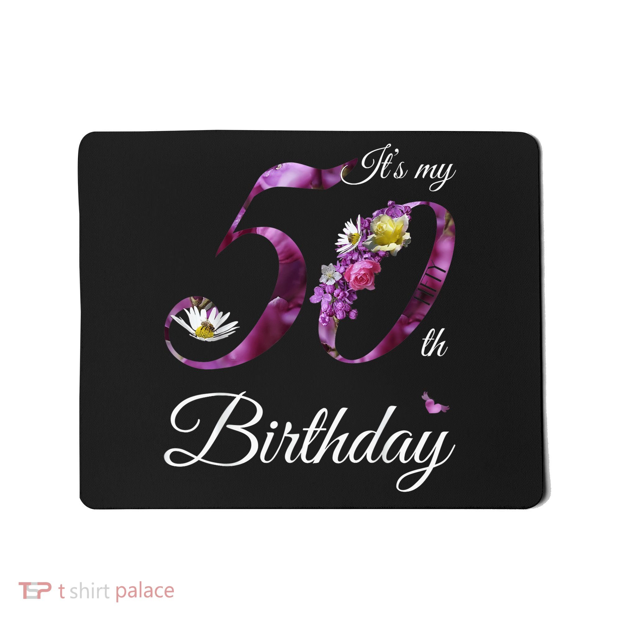 50 Year Old Shirt Floral 1973 It's My 50th Birthday Gift Mousepad