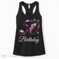 50 Year Old Shirt Floral 1973 It's My 50th Birthday Gift Women's Tank Top thumb 0