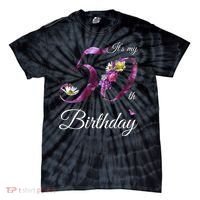 50 Year Old Shirt Floral 1973 It's My 50th Birthday Gift Tie-Dye T-Shirt thumb 0