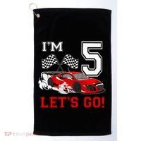 5 Year Old Race Car 5th Birthday Racecar Racing Golf Towel thumb 0