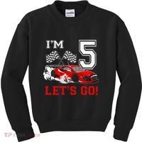 5 Year Old Race Car 5th Birthday Racecar Racing Kids Sweatshirt thumb 0