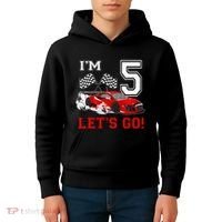 5 Year Old Race Car 5th Birthday Racecar Racing Kids Hoodie thumb 4