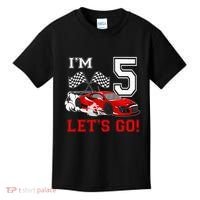 5 Year Old Race Car 5th Birthday Racecar Racing Kids T-Shirt thumb 0