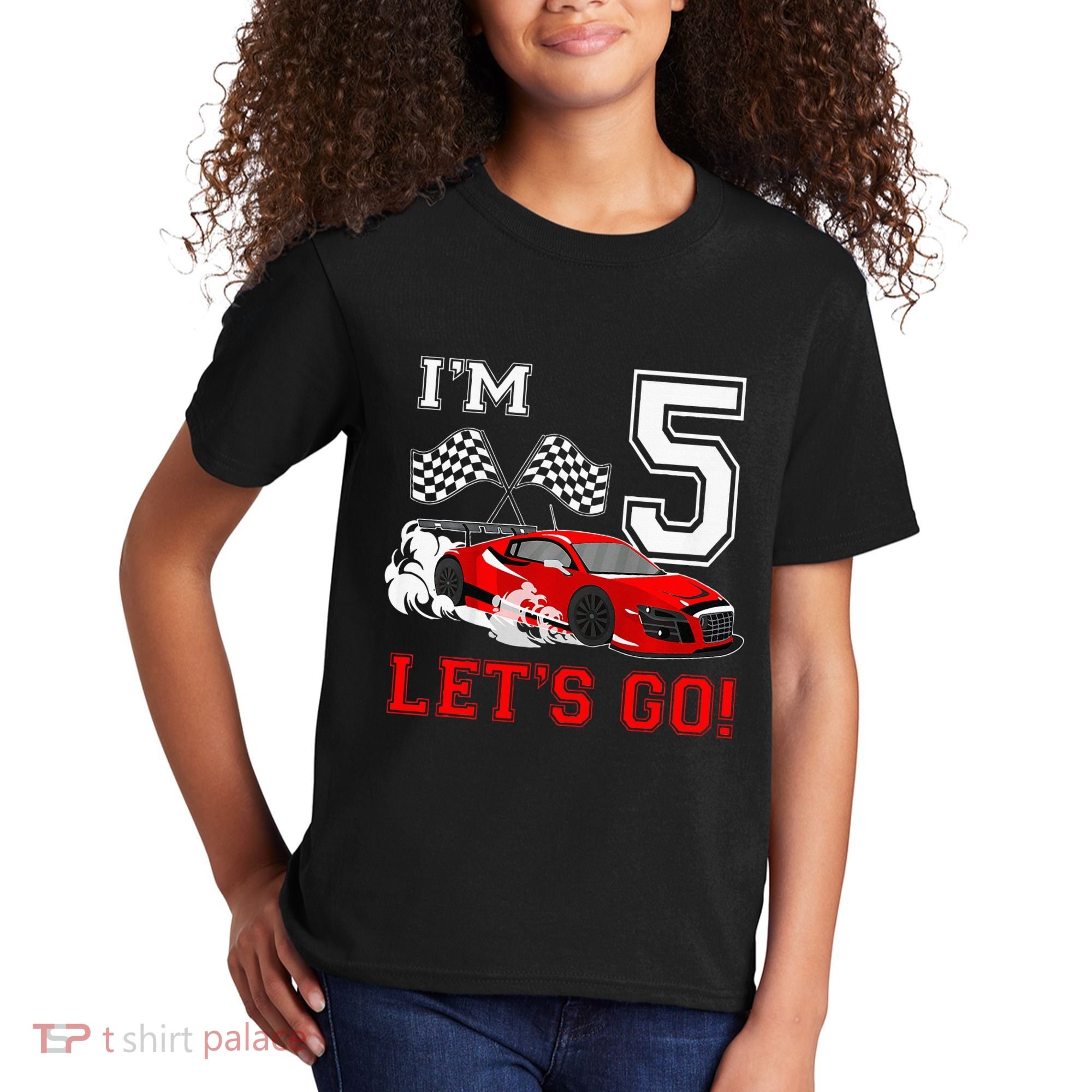 5 Year Old Race Car 5th Birthday Racecar Racing Kids T-Shirt
