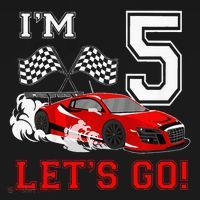 5 Year Old Race Car 5th Birthday Racecar Racing Kids T-Shirt thumb 4