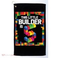 5 Year Old Building Blocks Birthday Brick 5th Gift Golf Towel thumb 0