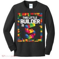 5 Year Old Building Blocks Birthday Brick 5th Gift Kids Long Sleeve Shirt thumb 0