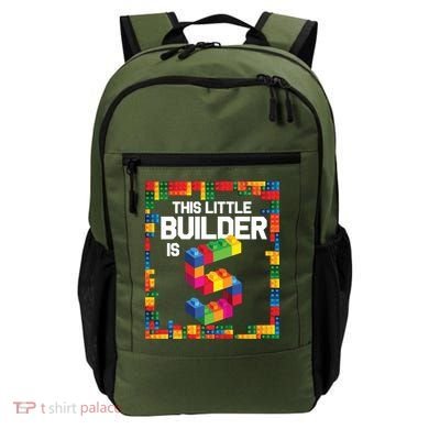 5 Year Old Building Blocks Birthday Brick 5th Gift Backpack