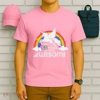 50 Years Of Being Awesome Unicorn Rainbow 50th Birthday T-Shirt thumb 6