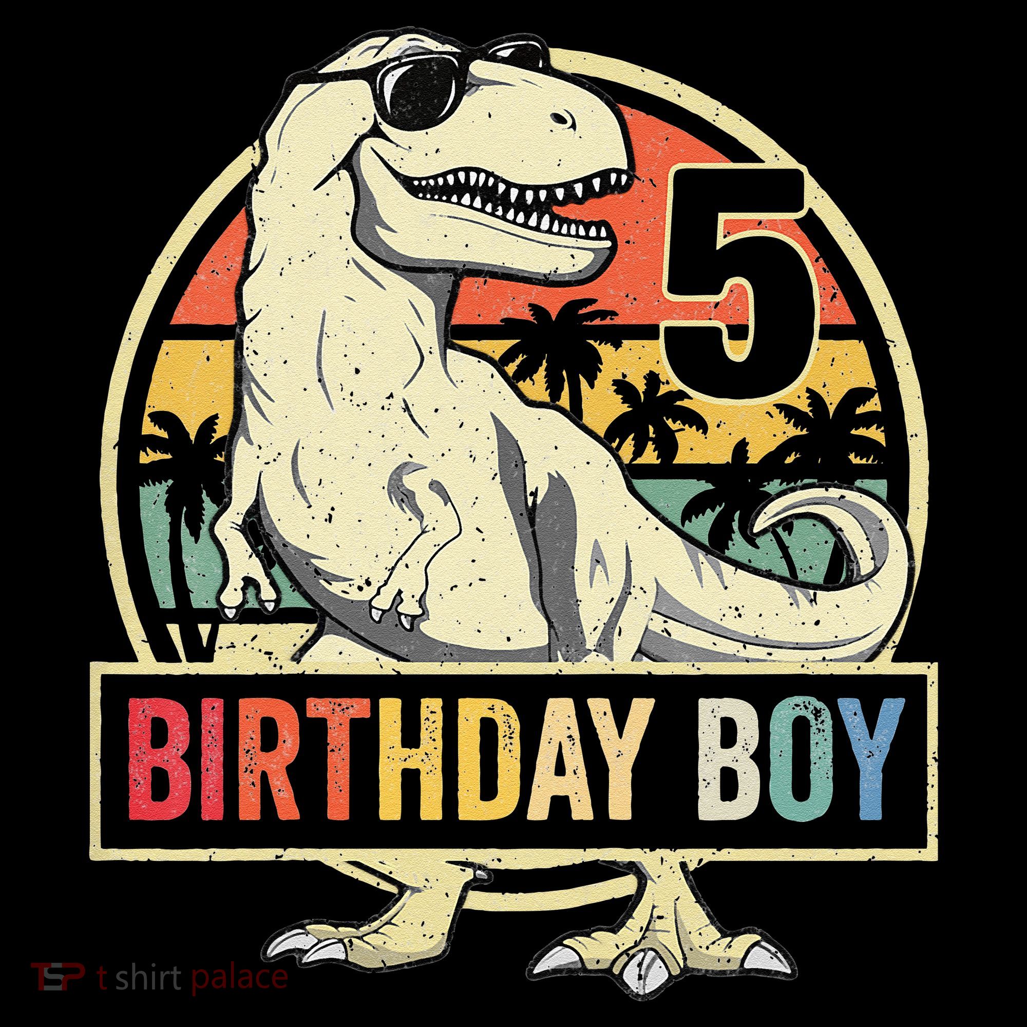 5 Year Old  5th Birthday  T Rex Dinosaur Mousepad