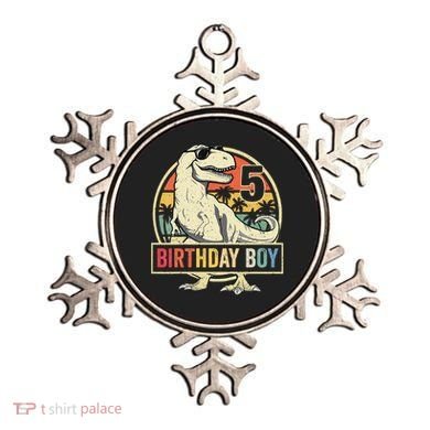 5 Year Old  5th Birthday  T Rex Dinosaur Ornament